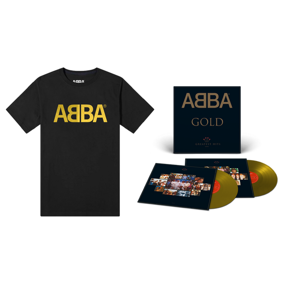 ABBA ABBA Gold Bundle Gold Coloured 2LP + Logo T-Shirt 225388
