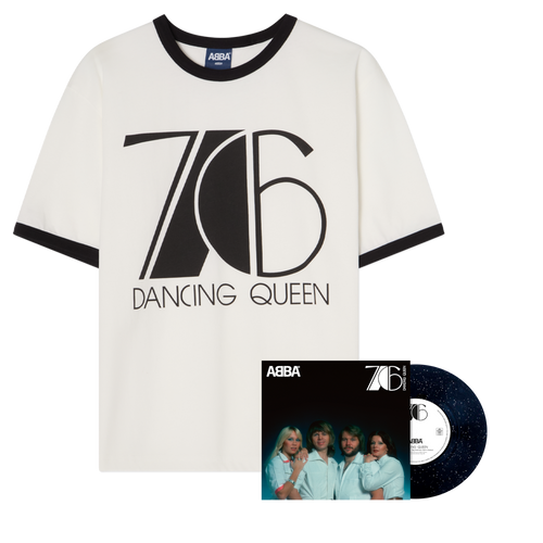 ABBA Dancing Queen Sparkling Single + Dancing Queen '76 Ringer T-shirt Vinyl-Bundle 449784