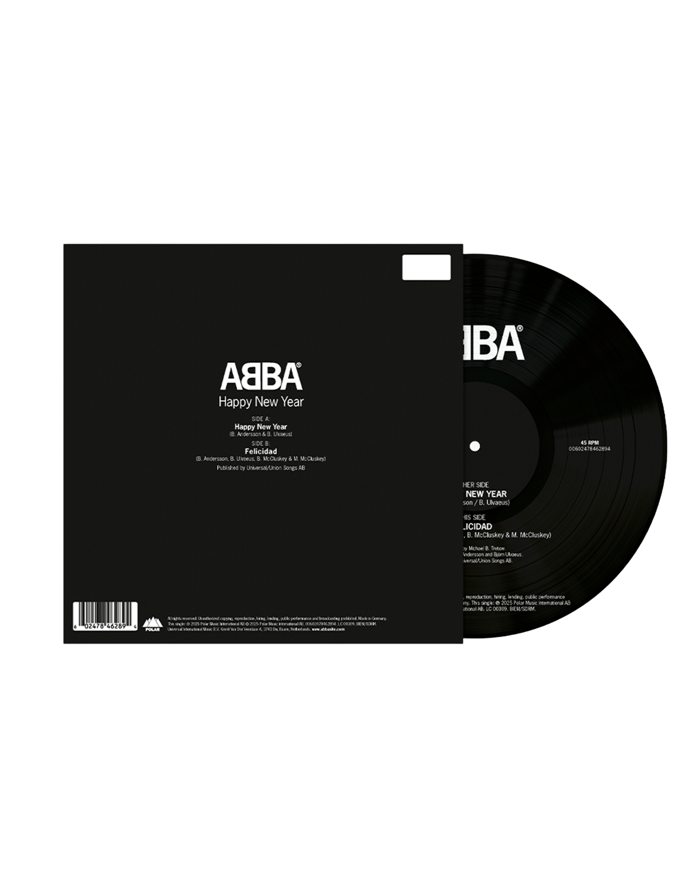 ABBA Happy New Year Exclusive Limited Numbered Zoetrope Vinyl 7" 448818