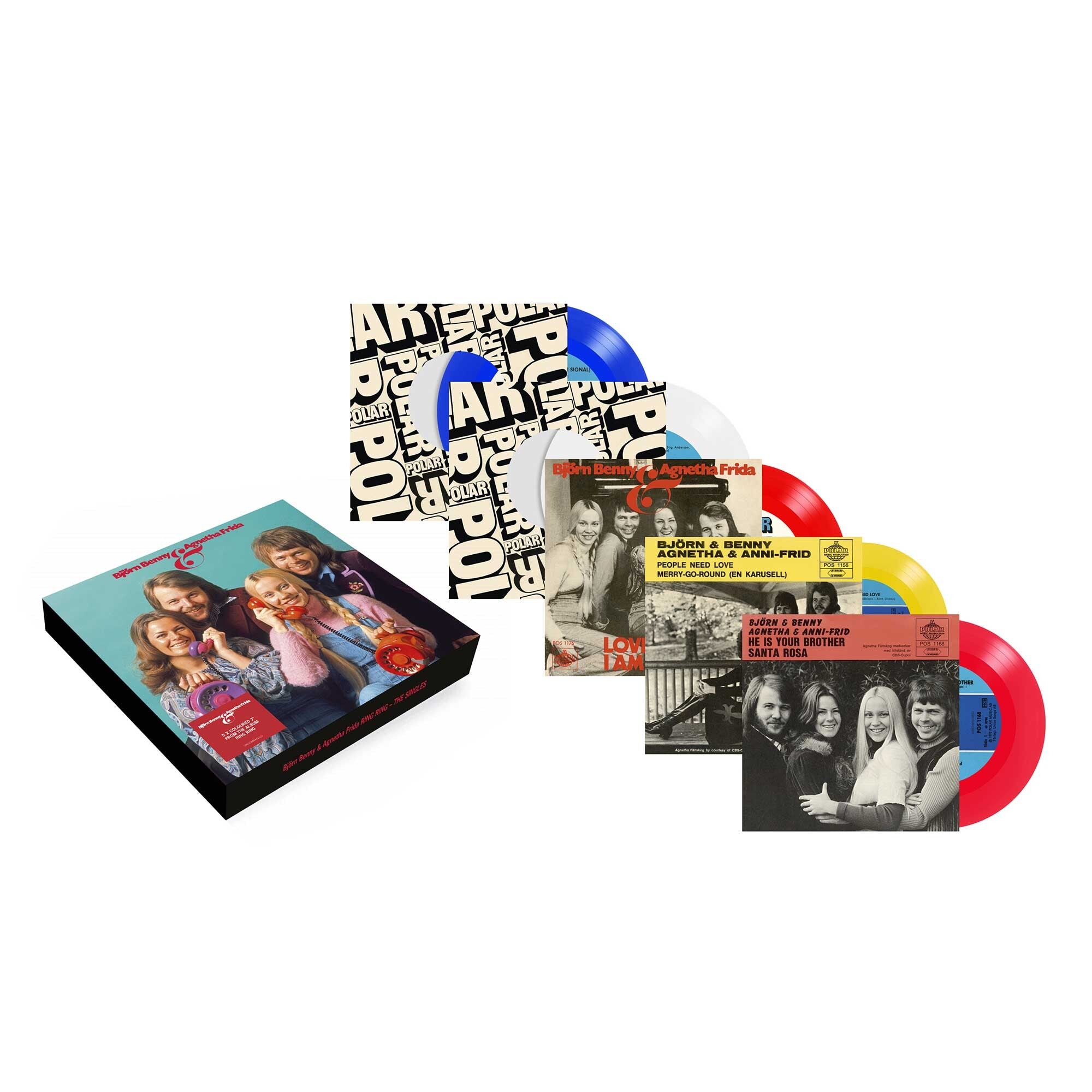 ABBA Ring Ring Exclusive Limited 5x Coloured 7" Singles Boxset 284657