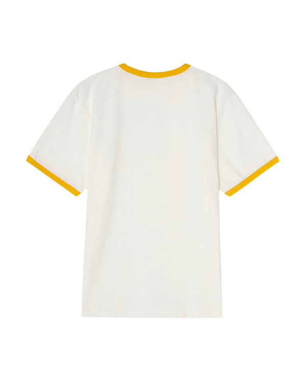 ABBA ‘SOS’ Ringer T-shirt (Off-White/Yellow) Ringer T-Shirt 449114