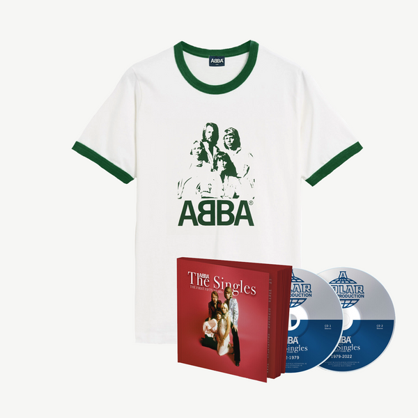 ABBA The Singles – The First Fifty Years  2CD + Abba Ringer Tee 382301