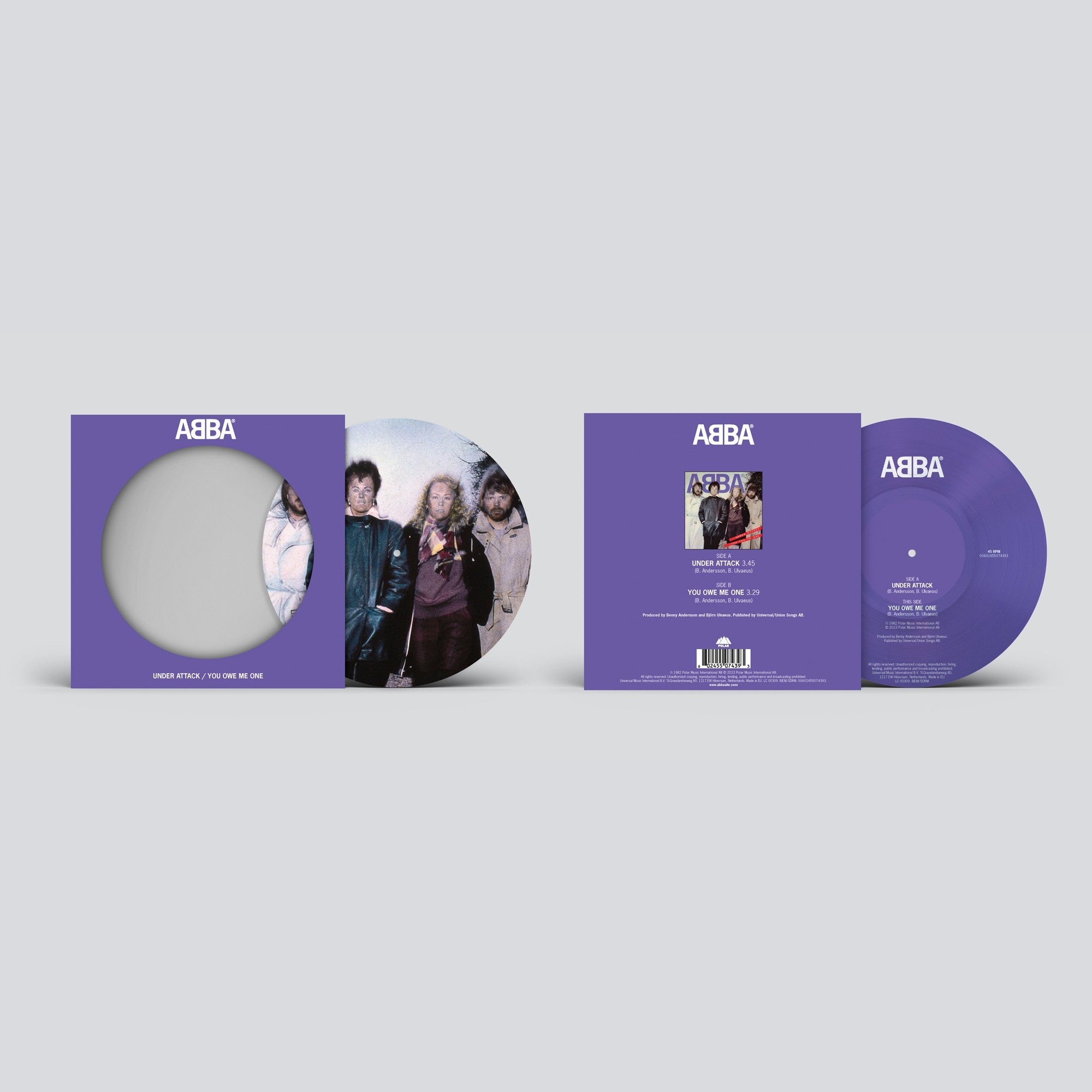 ABBA Under Attack Limited Picture Disc 7" 332333